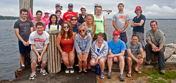 reu class of 2012 with leaders of orientation