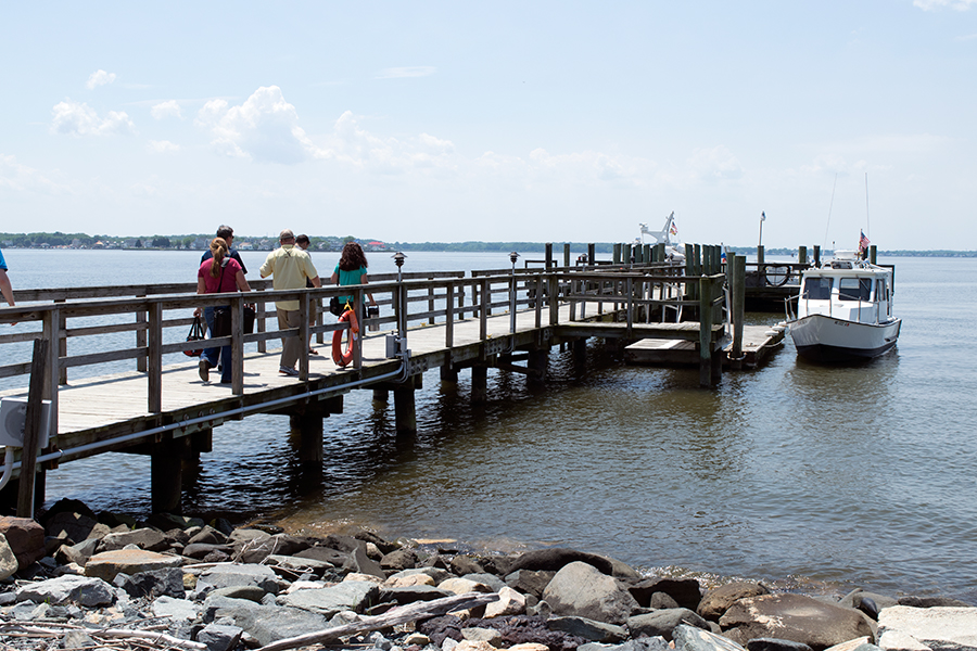 photo of the dock at Hart-Miller Island