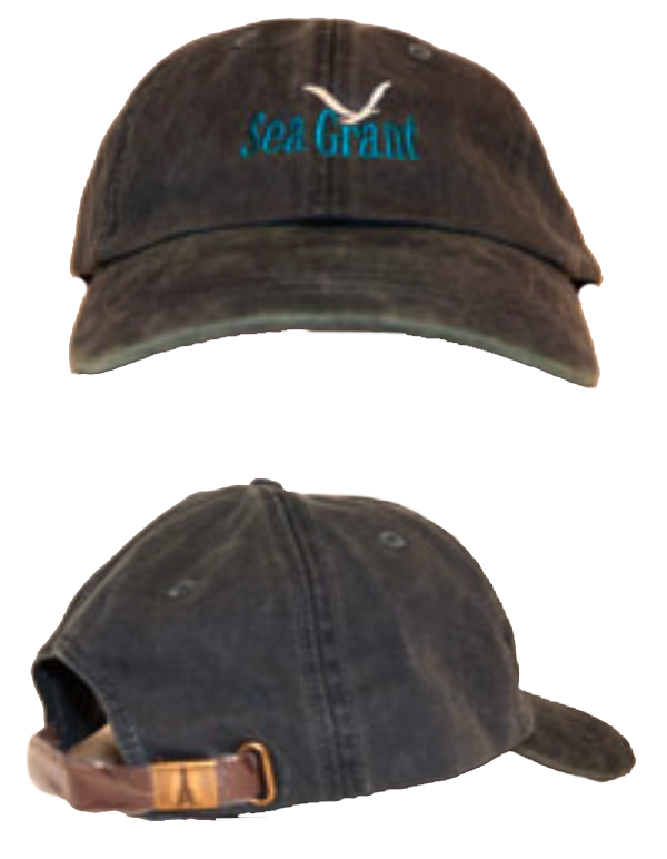 navy colored hat—2 images, front and back