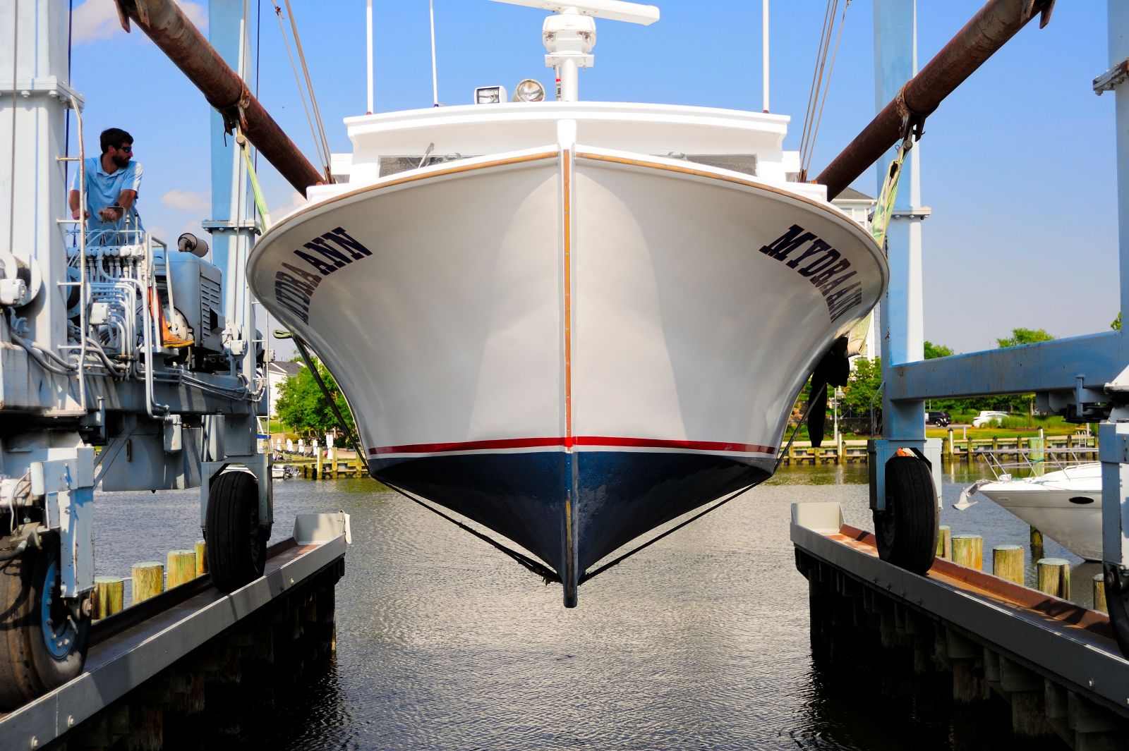 Boat in lift