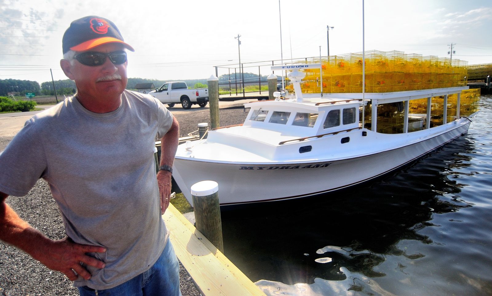 Roger Morris with his boat