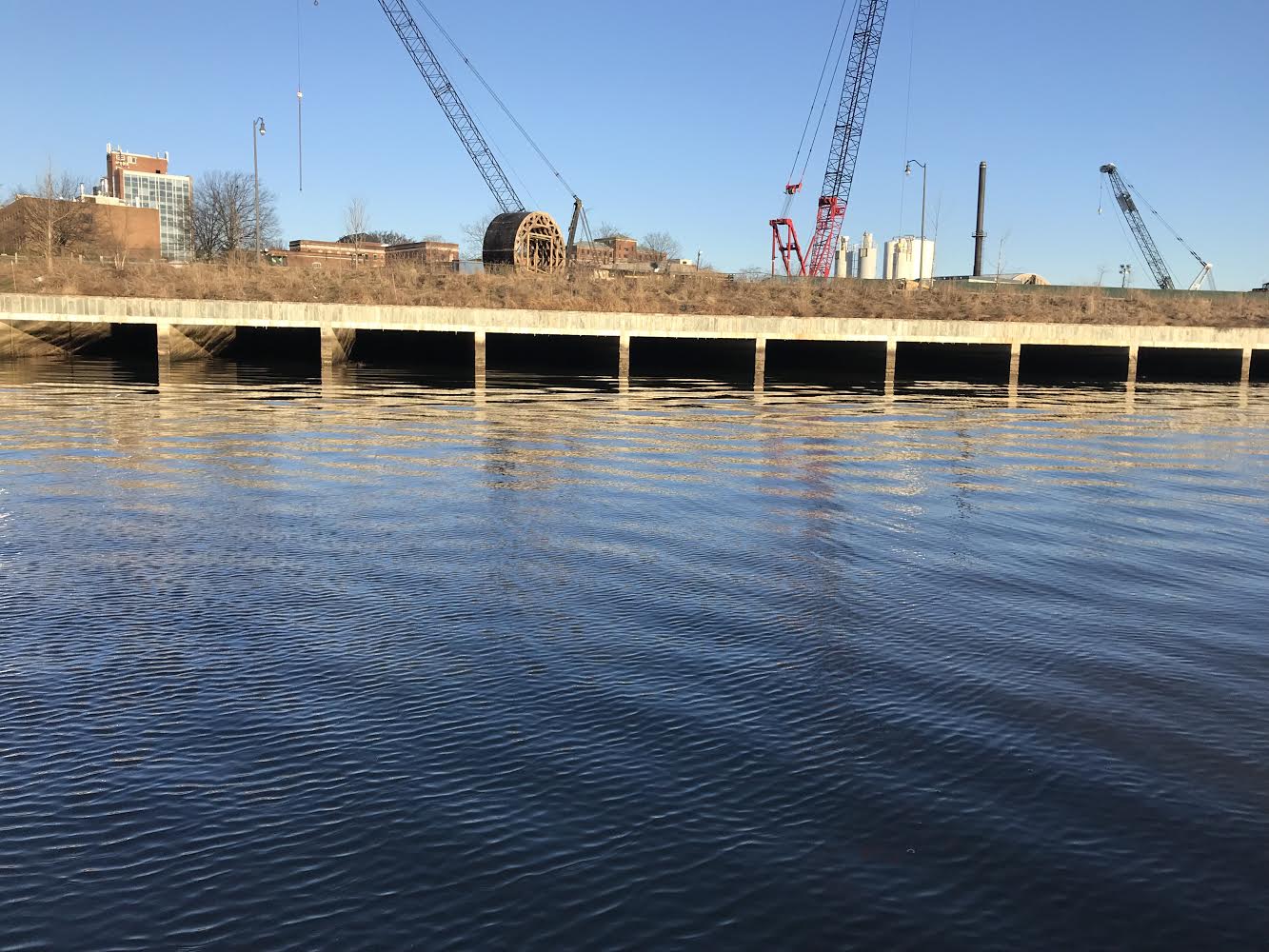 Before the Anacostia River Tunnel project was implemented, polluted waters would frequently overflow from these CSO outfalls into the river. Photo credit: Samantha Gleich