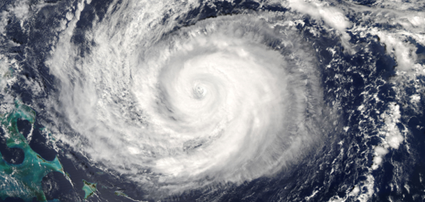 hurricane seen from space