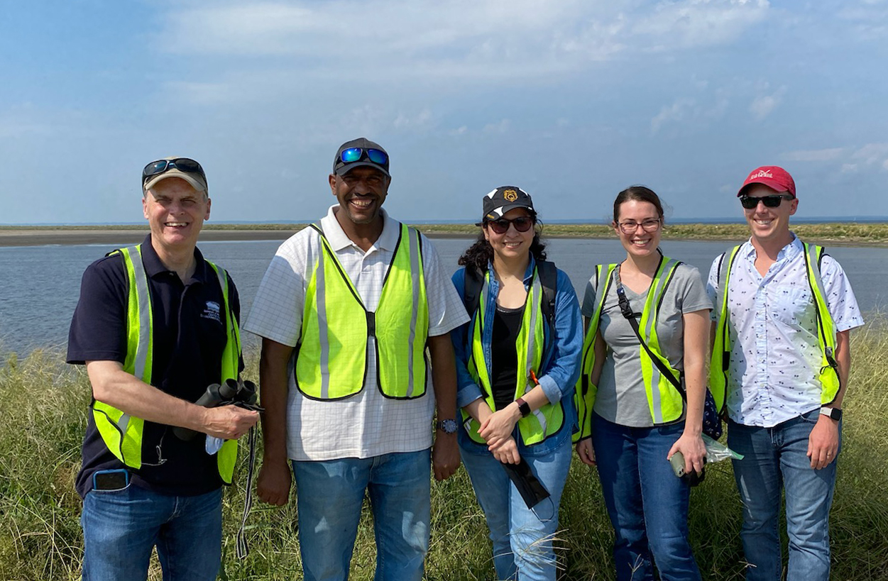 2021 State Fellows with President Goodwin and Mike Allen at Poplar Island