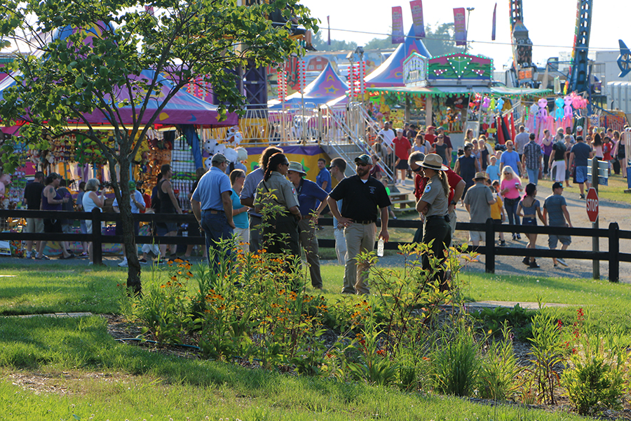 At the Cecil County Fair — held every summer at the Fair Hill Natural Resource Management Area — scores of county residents got to see the new rain garden. Rain gardens in high-traffic areas like Fair Hill educate the public about stormwater pollution and “green” solutions to the problem. Photo: Van Funk