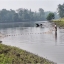 Two people seine net in the Anacostia River.
