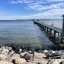 A pier at the Chesapeake Bay Laboratory extends into the water.