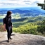 Ashton standing on an overlook with the Shenandoah Valley in the background.