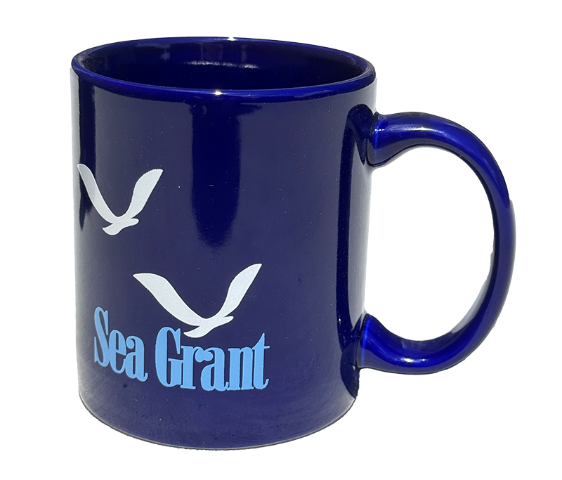 Maryland Sea Grant Mug with legacy logo and 3 abstract seagull shapes
