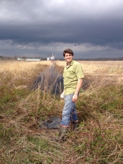 Jake Hagedorn in the field