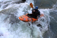 Kayaking down 7-foot falls rapid on the Chattooga River, SC. Photo credit: Chris Lakey