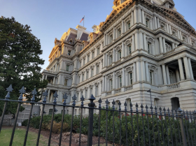 The Eisenhower Executive Office Building as seen from the outside.