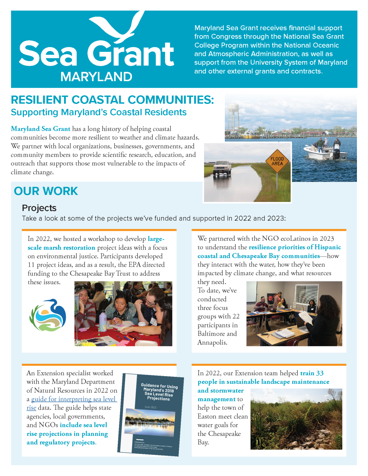 Maryland Sea Grant at a Glance | Maryland Sea Grant